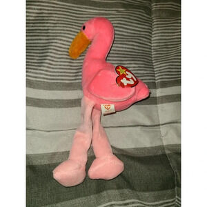 Ty Beanie Original Babies Pinky Flamingo Soft Stuffed Plush Toy